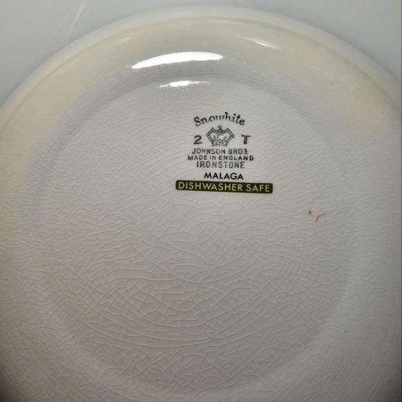 🇬🇧 Vintage Johnson Brothers Snow White MALAGA Dinner Plate - Picture 12 of 14